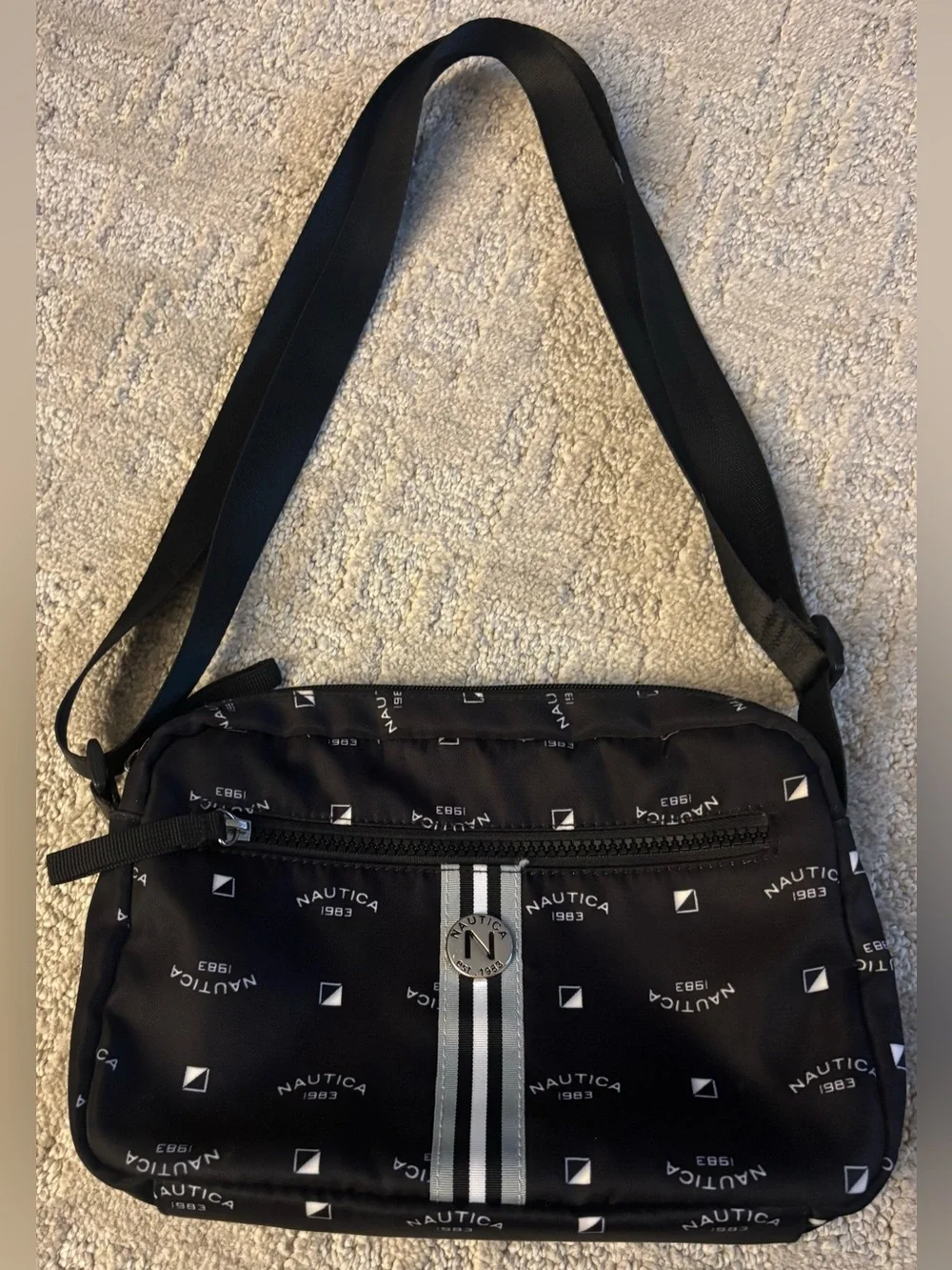 Nautica Logo-Print Crossbody Bag